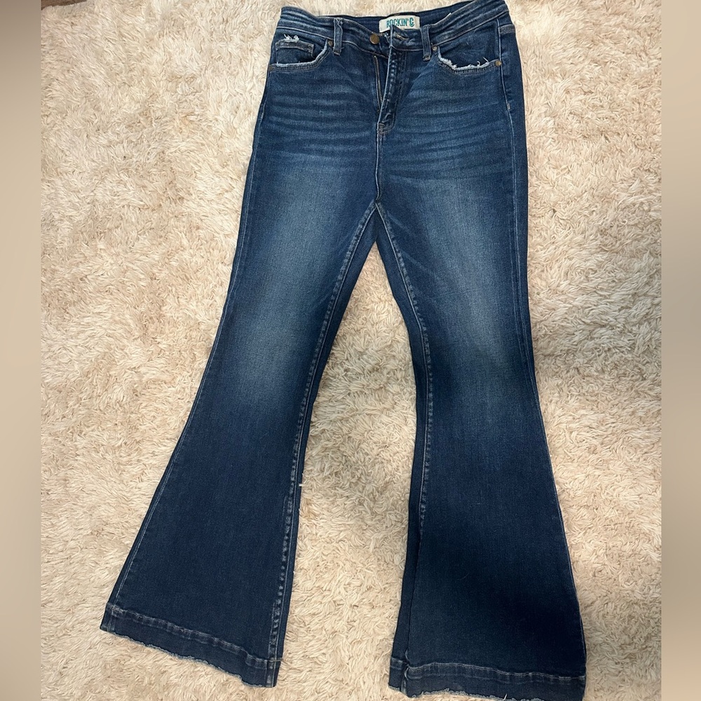 Rockin’ C Women's Blue Flared Jeans